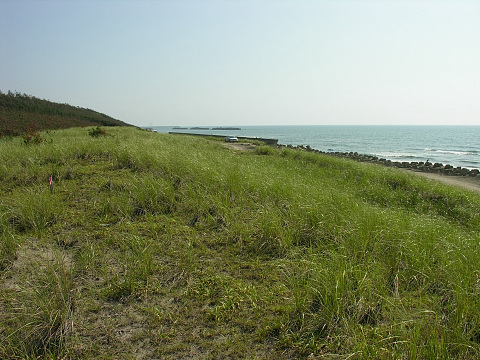 道川海岸 秋田ロケット実験場跡