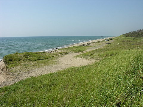 道川海岸 秋田ロケット実験場跡